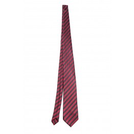Cravata in dungi rosu cu negru 
